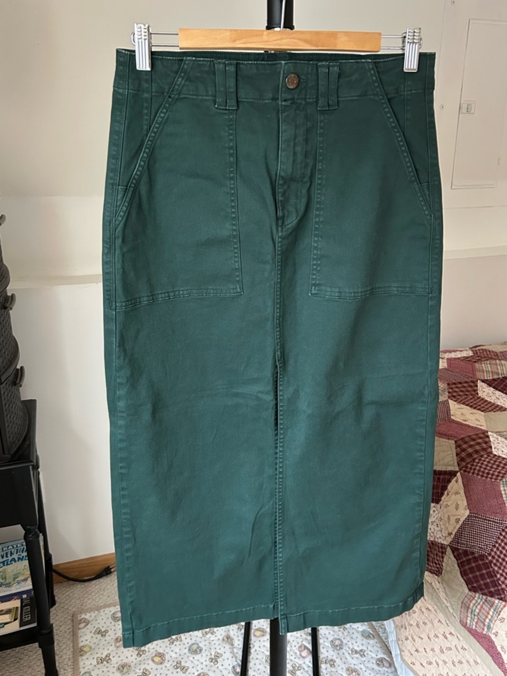 Pistola Utility Midi Skirt Green 27
